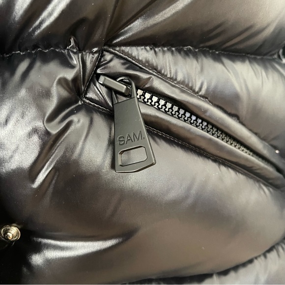SAM NYC ZOE Puffer Down Coat In Jet Black - Picture 6 of 15